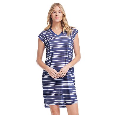 Women's Mazu Electric Stripe Midi Swimdress Coverup