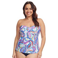 Plus Size Dolfin Ocean Performance Back Colorblock One-Piece