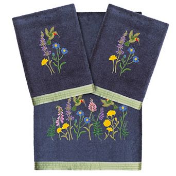 Linum Home Textiles Turkish Cotton Hada 3 pc Embellished Towel Set