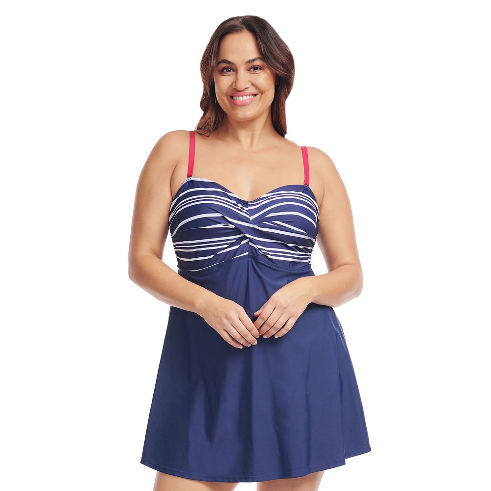 Sleeveless One Shoulder Tulle Pleated Dress Pool Plus Size