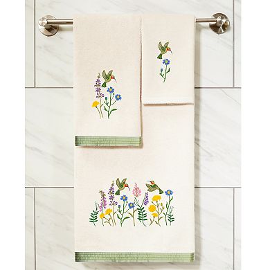 Linum Home Textiles Turkish Cotton Hada 4-piece Embellished Towel Set