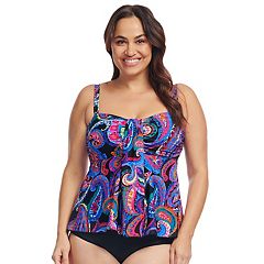 Plus Size Lands' End Twist-Front Underwire DD-Cup Bikini Top