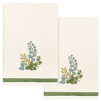 Linum Home Textiles Turkish Cotton Botanica 2 pc Embellished Bath Towel Set