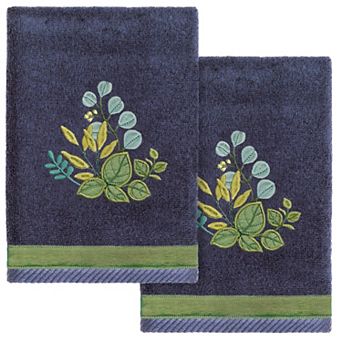 Linum Home Textiles Turkish Cotton Botanica 2 pc Embellished Hand Towel Set