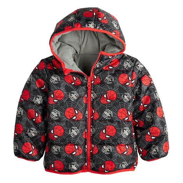 Black Puffer Spider-Man Down Jacket - Jacket Makers