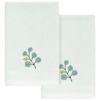 Linum Home Textiles Turkish Cotton Botanica 2 pc Embellished Fingertip Towel Set