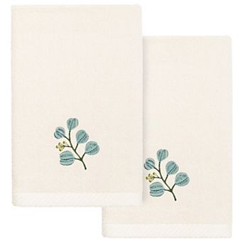 Linum Home Textiles Turkish Cotton Botanica 2 pc Embellished Fingertip Towel Set