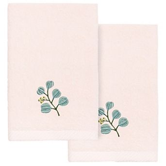 Linum Home Textiles Turkish Cotton Botanica 2 pc Embellished Fingertip Towel Set