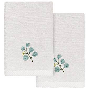 Linum Home Textiles Turkish Cotton Botanica 2 pc Embellished Fingertip Towel Set