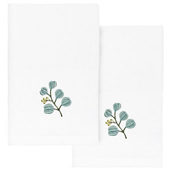 Linum Home Textiles Turkish Cotton Botanica 2 pc Embellished Fingertip Towel Set