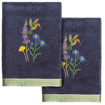 Linum Home Textiles Turkish Cotton Hada 2 pc Embellished Hand Towel Set