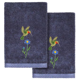 Linum Home Textiles Turkish Cotton Hada 2 pc Embellished Fingertip Towel Set
