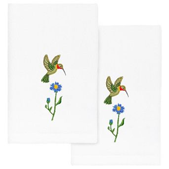 Linum Home Textiles Turkish Cotton Hada 2 pc Embellished Fingertip Towel Set