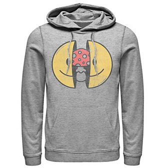 Men's Smiley Face With Mushroom Inside Hoodie