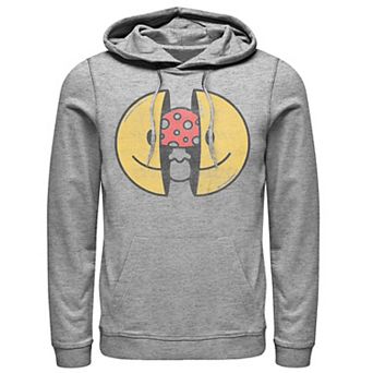 Men's Smiley Face With Mushroom Inside Hoodie