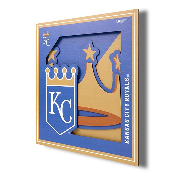 Kansas City Royals 3D Logo 12" x 12" Wall Art