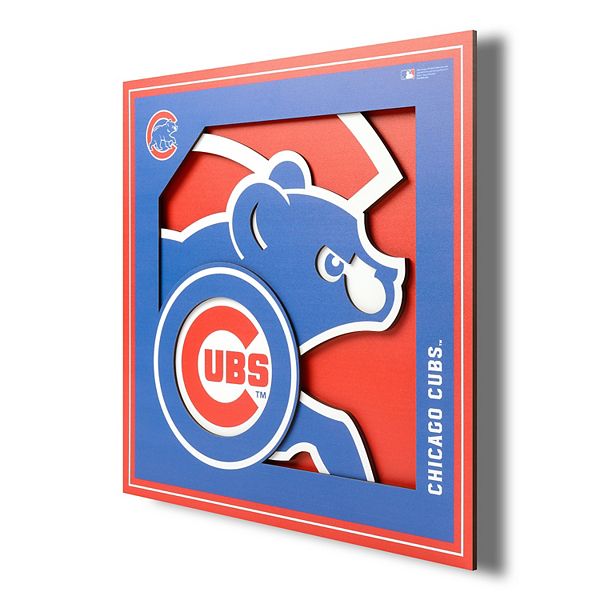 Chicago Cubs 3D Logo 12" x 12" Wall Art