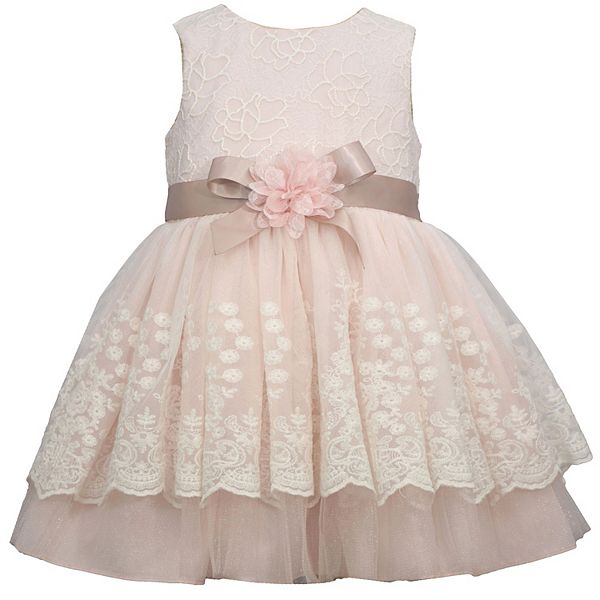 Bow Sash Fancy Dress Bonnie Jean Baby Girl's Party Dress With Collar -  Satin & Organza Dress Satin Organza Dress