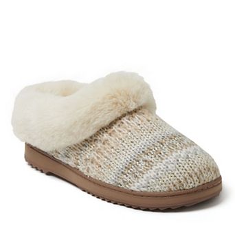 Dearfoams Hannah Festive Knit Women's Clog Slippers