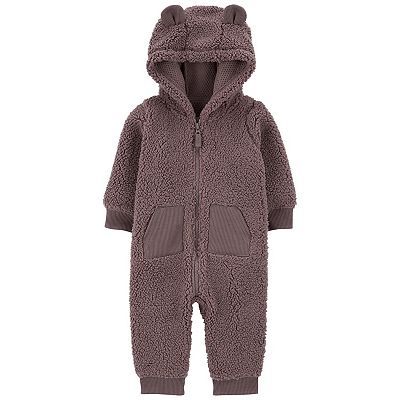 Baby Carter's Bear Sherpa Jumpsuit