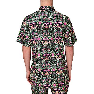 Men's Wild Flamingo Button-Down Shirt