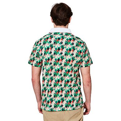 Men's WeSC Tropical Abstract Rugby Polo Shirt