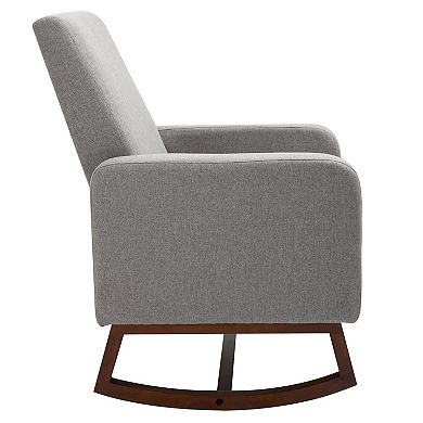 Breathable Linen Fabric Side Chair/living Room Chair With Thick Padded Seats