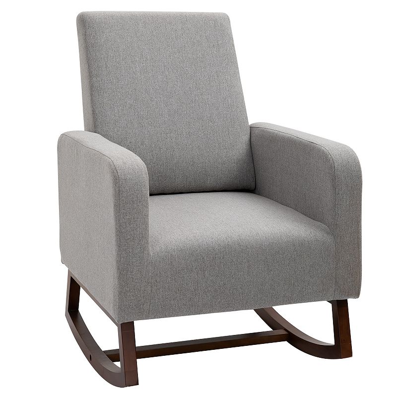 HOMCOM Modern Velvet-Touch Fabric Accent Chair Leisure Club Chair