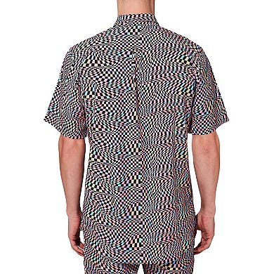 Men's WeSC Oden Color Warp Button-Down Short Sleeve Shirt