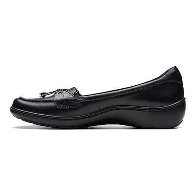 Clarks silver loafers sales