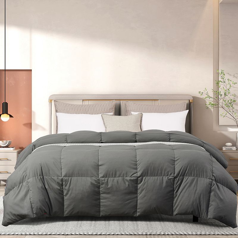 Beautyrest Microfiber Colored Feather & Down All Season Comforter, Grey, Tw