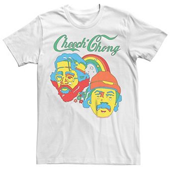 Men's Cheech And Chong Rainbow Faces Tee
