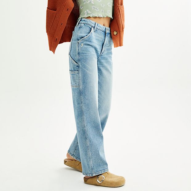 Juniors' SO® High-Waisted Utility Dad Jeans