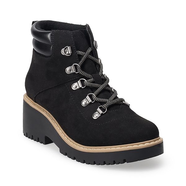 Sonoma Goods For Life® Oleen Women's Hiker Boots Black (5) Kohl's
