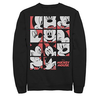 Men's Disney's Mickey Mouse Expressions Boxes Sweatshirt