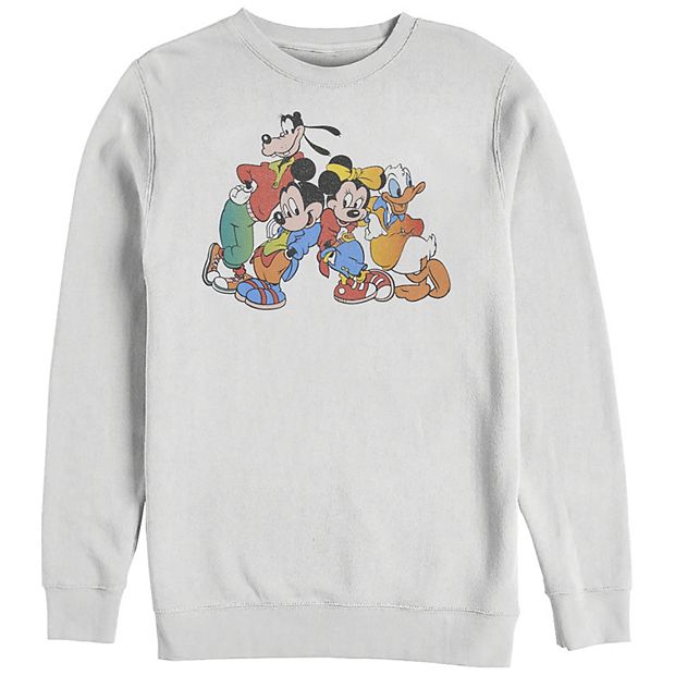 Men's Disney's Mickey And Friends 90s Style Sweatshirt Men's Disney's Mickey And Friends 90s Style Sweatshirt