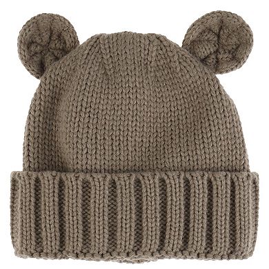 Toddler Boy Capelli Knit Bear Hat & Mittens Set