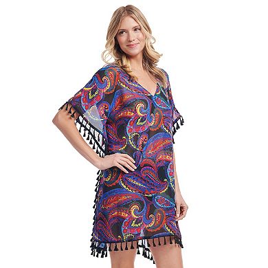 Women's Mazu French Paisley Tassel Kaftan Swim Coverup