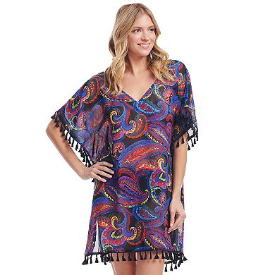 Women's Mazu French Paisley Tassel Kaftan Swim Coverup