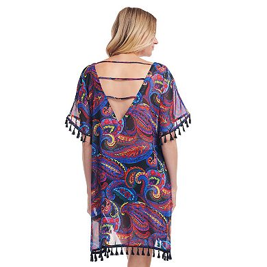 Women's Mazu French Paisley Tassel Kaftan Swim Coverup