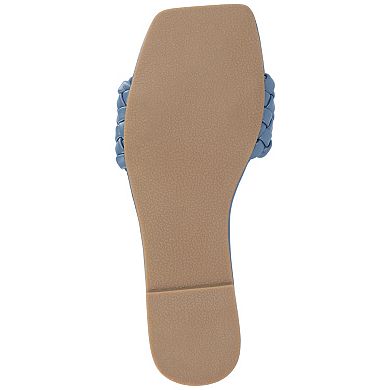 Journee Sawyerr Women's Braided Slide Sandals