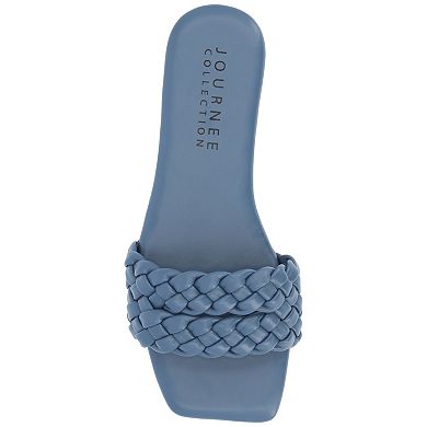 Journee Sawyerr Women's Braided Slide Sandals