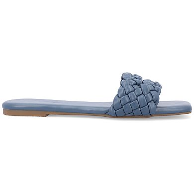 Journee Sawyerr Women's Braided Slide Sandals
