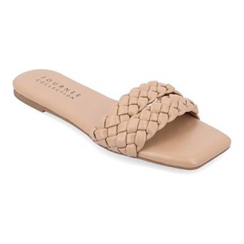 Journee Sawyerr Women's Braided Slide Sandals