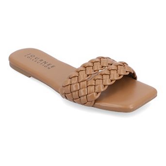 Journee Sawyerr Women's Braided Slide Sandals