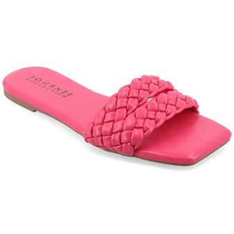 Journee Sawyerr Women's Braided Slide Sandals