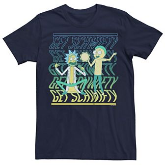 Men's Rick and Morty Get Schwifty Word Stack Portrait Tee