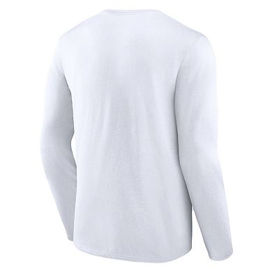 Men's Fanatics White Los Angeles Dodgers Pressbox Long Sleeve T-Shirt