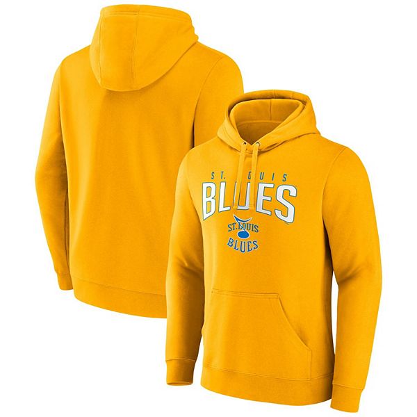  St Louis Blues Mens Signature Hooded Sweatshirt (Alternate  Color: Gold) - Small : Sports & Outdoors
