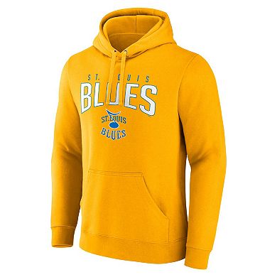 Men's Fanatics Branded Gold St. Louis Blues Special Edition 2.0 Wordmark Pullover Hoodie